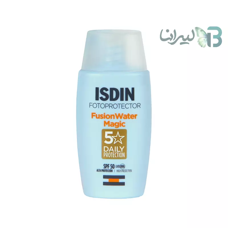 ضدآفتاب بدون رنگ ایزدین SPF50 مدل Fusion Water Magic ‌مناسب انواع پوست، حجم 50 میلی‌لیتر(اسپانیا)