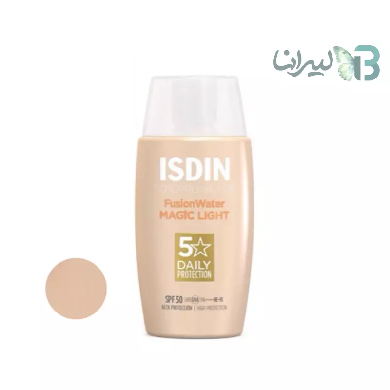 کرم ضد آفتاب ایزدین مدل Magic | رنگی SPF 50 | مناسب انواع پوست | حجم 50 میل