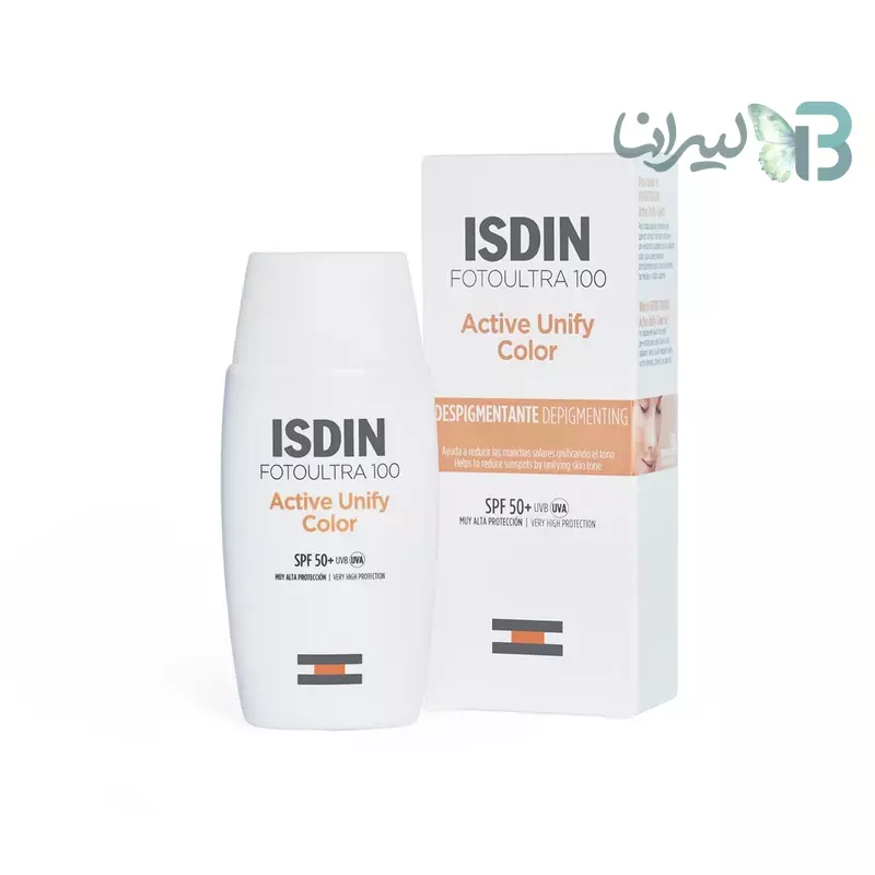ضد آفتاب رنگی ایزدین مدل Active Unify با SPF 50+ (ضد لک و روشن کننده - ۵۰ میل)