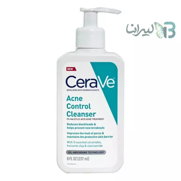 ژل شستشو صورت سراوی مدل Acne Control حجم 237 میلی لیتر