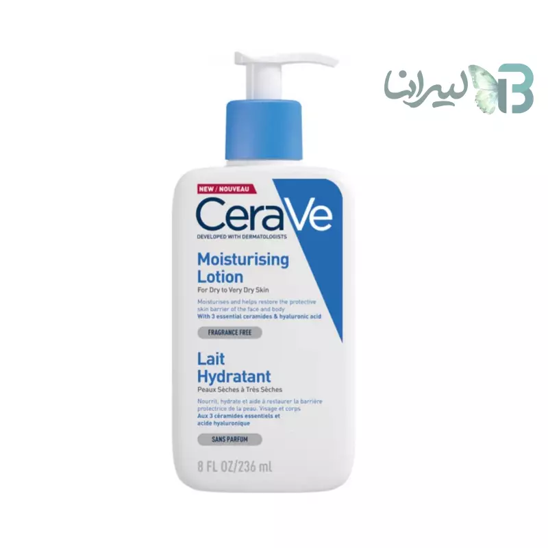 لوسیون مرطوب‌کننده صورت و بدن سراوی مدل Lait حجم 236 میلی‌لیتر