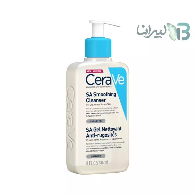 ژل شستشوی صورت سراوی مدل SA Smoothing حجم 236 میلی‌لیتر