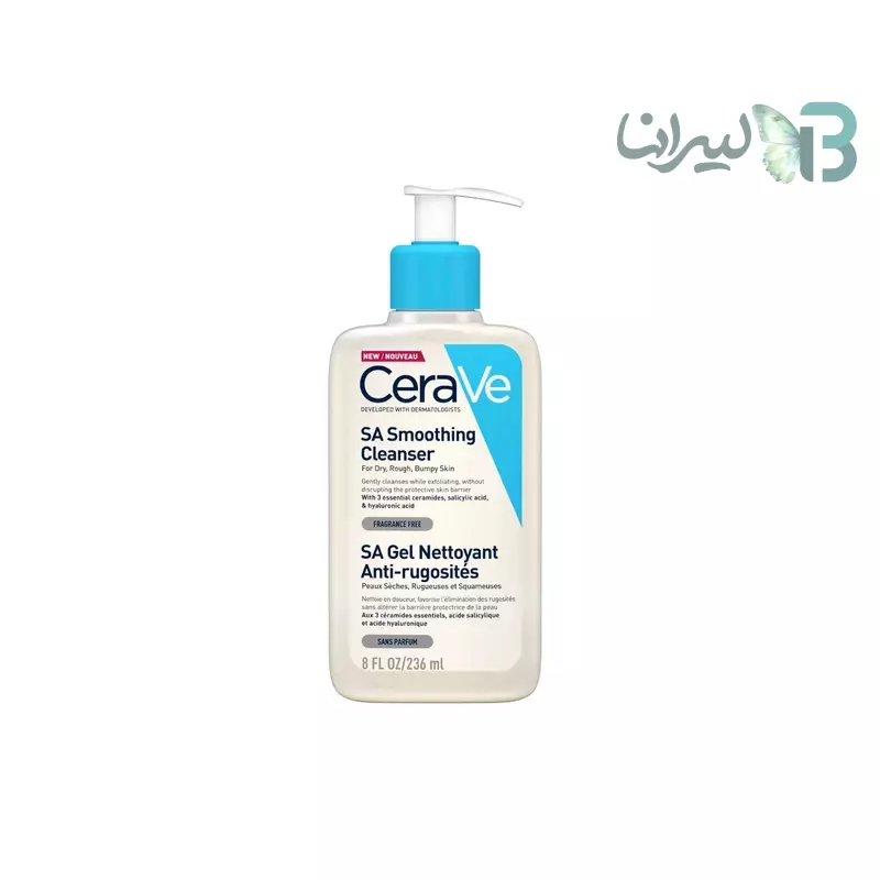 ژل شستشوی صورت سراوی مدل SA Smoothing حجم 236 میلی‌لیتر