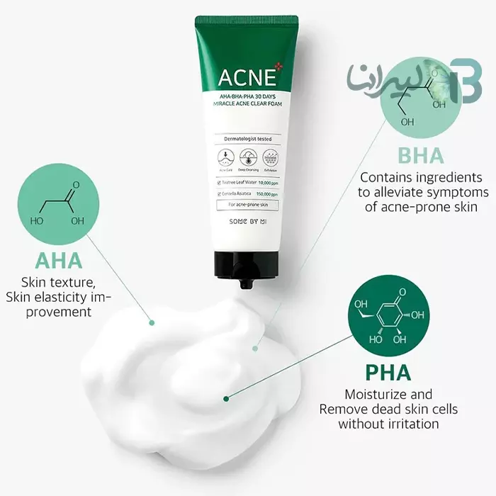 فوم شستشوی صورت سام بای می مدل Miracle Acne مناسب انواع پوست حجم 100 میلی لیتر