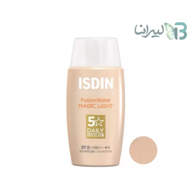 کرم ضد آفتاب ایزدین مدل Magic | رنگی SPF 50 | مناسب انواع پوست | حجم 50 میل