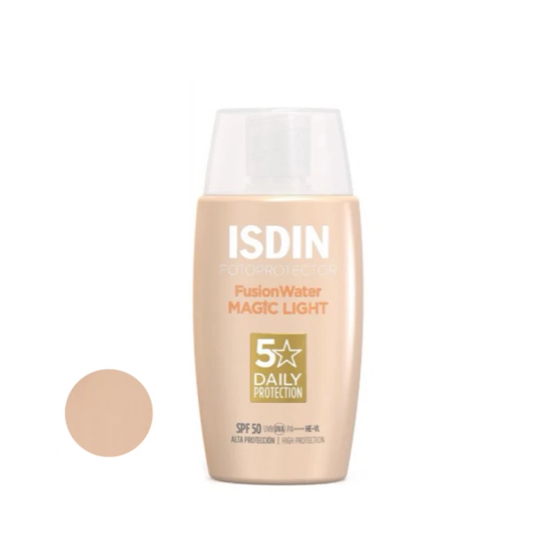 کرم ضد آفتاب ایزدین مدل Magic | رنگی SPF 50 | مناسب انواع پوست | حجم 50 میل
