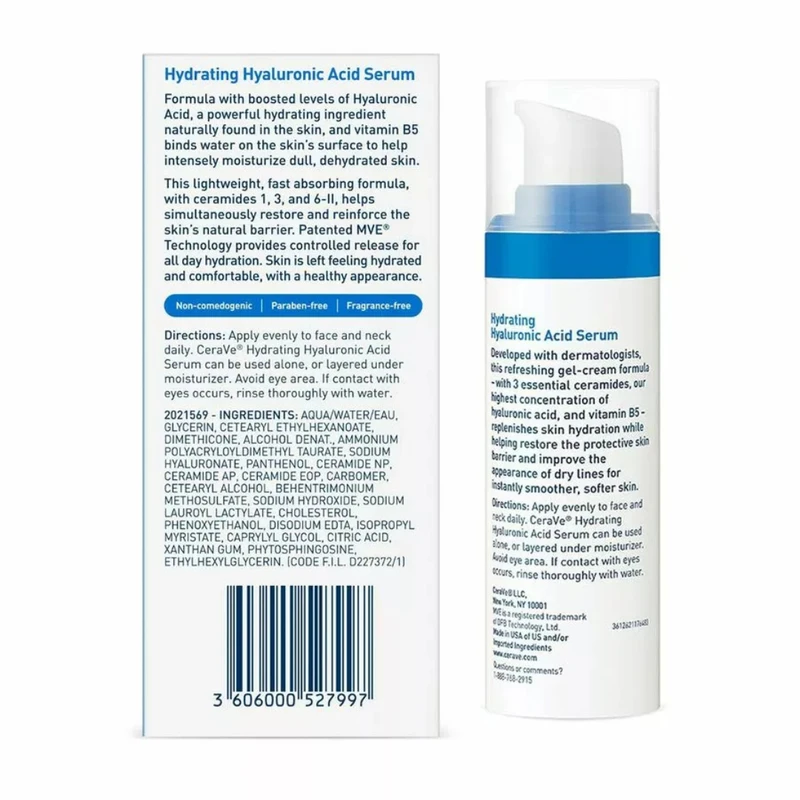 سرم پوست سراوی مدل HYDRATING HYALURONIC ACID حجم 30 میلی لیتر
