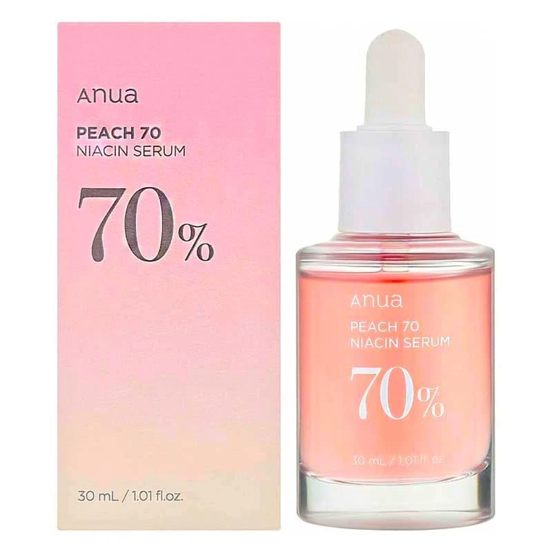 سرم ضد التهاب پوست آنوا مدل هلو نیاسینامید 70 مناسب برای انواع پوست حجم 30 میلی لیتر