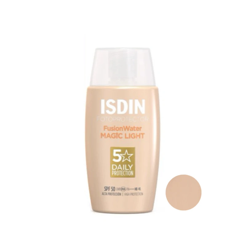 کرم ضد آفتاب ایزدین مدل Magic | رنگی SPF 50 | مناسب انواع پوست | حجم 50 میل